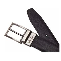 Walter Hagen Reversible Belt Black Leather Silver Buckle Men&rsquo;s Size Medium