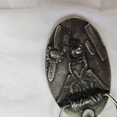 Vtg 1978 Capt Hawks Sky Patrol Grandpa Metal Novelty Belt Buckle Silver Colored