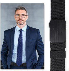 Auto Lock Ratchet Belt for Men | Elegant Dressing Belt Buckle | 1.5&Prime; Wide Elasti