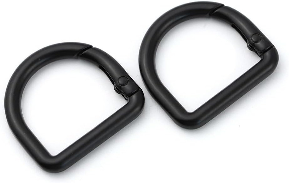 2Pcs D Buckle Semicircle Spring Snap Clip Trigger Spring Keyring Buckle for Bags