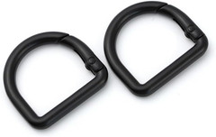2Pcs D Buckle Semicircle Spring Snap Clip Trigger Spring Keyring Buckle for Bags
