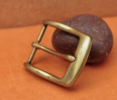 35mm Pin Single Prong Clip Buckle for Men Leather Belt Replacement Retro Brass