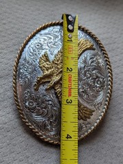 4&Prime; vintage MONTANA SILVERSMITHS silver plate EAGLE western RODEO cowboy