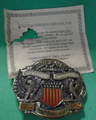 200th Anniv USA Constitution Commemorative 1987 Belt Buckle NIB W/COA #67300