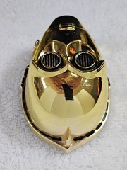 VTG 1996 Star Wars C-3PO Gold Tone Metal Belt Buckle Lucasfilm Punch Rebel