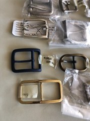 Lot of Belt Buckles Assorted Sizes All Metal Different Finishes (17 total) Craft