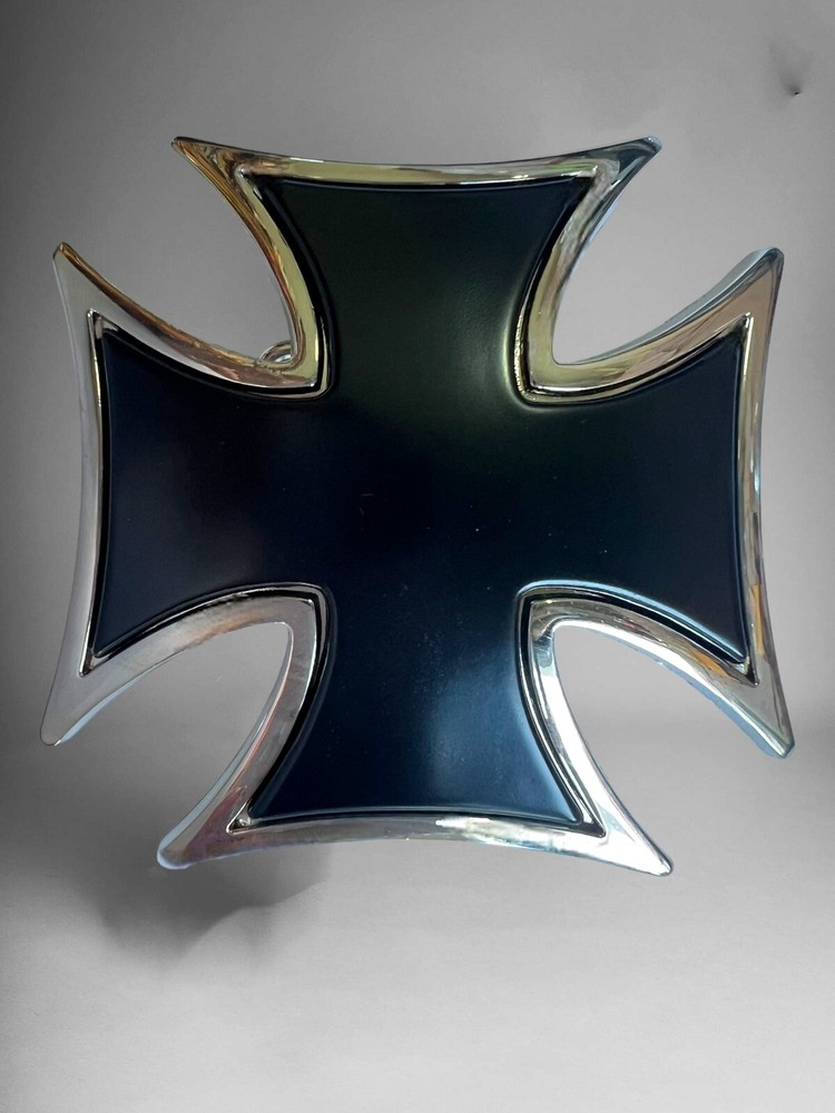 Black Choppers Cross Belt Buckle Hebilla De Moda Con Cruz Negra