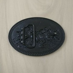 BRONZE HERD OF HORSES METAL BELT BUCKLE COWBOY & WESTERN ANIMAL HEBILLA #125