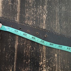 Great American Buckle Co. Pure Pewter Rock Star Belt 2001 Buckle Leather 38 – 40