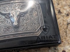 Ariat 4&Prime; Belt Buckle Longhorn A37008 Silver Metal