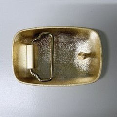 Gold Plated Geometric Angles Polyhedron Western Metal Belt Buckle