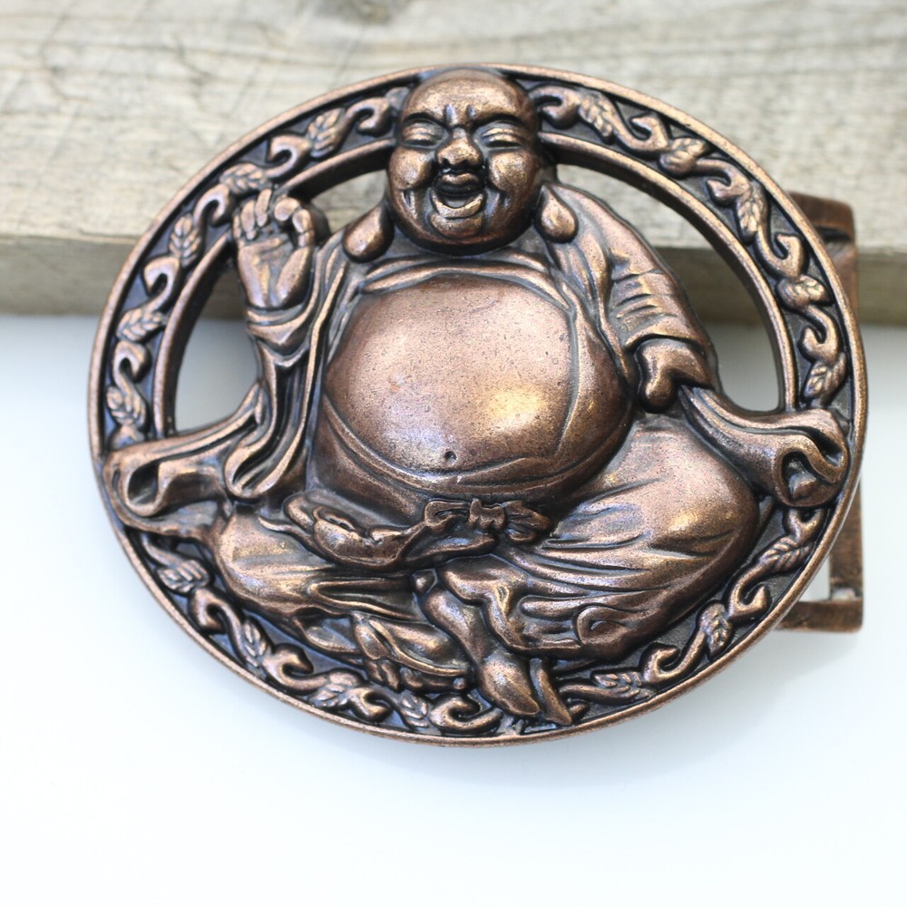 Belt buckle buckle Buddha luck copper removable buckle for 4 cm leather belt