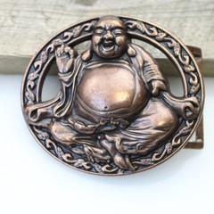 Belt buckle buckle Buddha luck copper removable buckle for 4 cm leather belt
