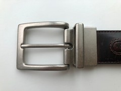 Columbia Mens 36/90 Reversible Leather Belt Brown Braid to Smooth Black Twist