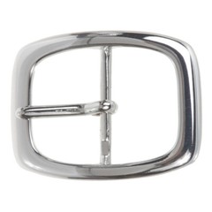 1 1/4&Prime; (33 mm) Nickel Free Single Prong Oval Center Bar Belt Buckle