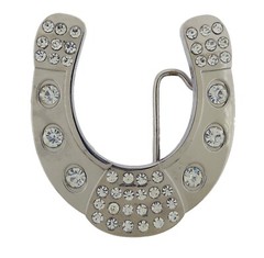 Horseshoe Belt Buckle Silver Metal Bling Men Women Cowboy cowgirl Western Rodeo
