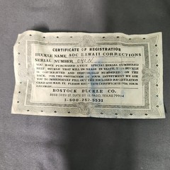 Bostock Buckle Co. A.C.O. Hawaii Corrections Limited Ed. Belt Buckle 2&Prime; 041/N