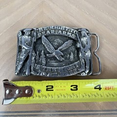 Vintage 1982 Siskiyou The Right To Bear Arms Pewter Belt Buckle R-10