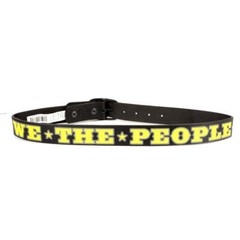 Milwaukee Leather MP7112 Men&rsquo;s We The People Black Genuine Leather Belt Buckle