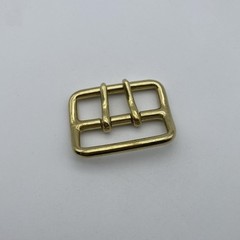 50mm Brass Buckle Sam Browne Double Prong Buckle Leather Belt Buckle