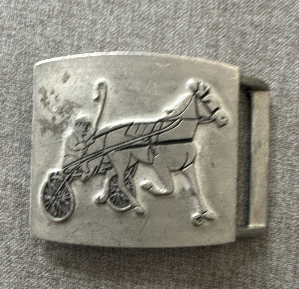 Pewter Designs Men&rsquo;s Western Horse Belt Buckle Pewter Silver 1.5in