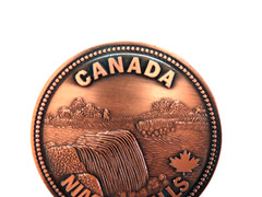 Vintage Round Copper Tone Canada Niagara Falls Metal Belt Buckle