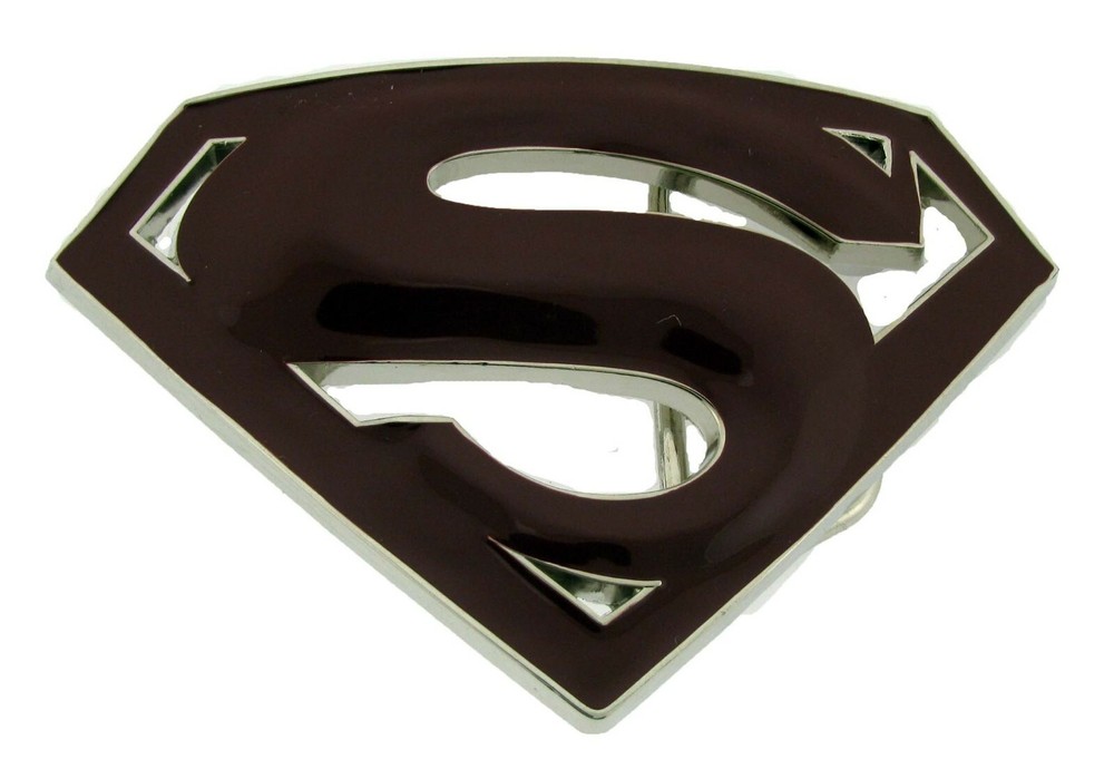Superman Belt Buckle DC Comics Original Superhero Cosplay Costume Burgundy Metal