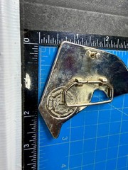 Famous Stars & Straps Silver Black Star Logo Metal Y2K Belt Buckle