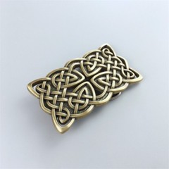 Antique Bronze Plated Celtic Cross Knot Belt Buckle Boucle de Ceinture