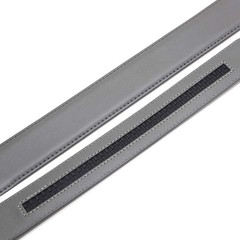 Founders & C Mens Leather Ratchet Belt 28&Prime;-42&Prime; Waist Adjustable, Grey