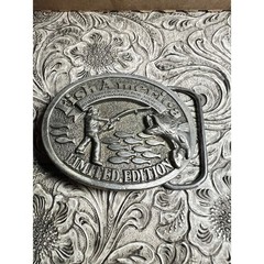Vintage 1980s FishAmerica Limited Edition Pewter Belt Buckle American Buckle USA