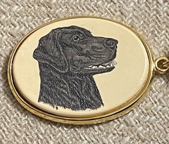 NWOT Barlow Goldtone Lab Labrador Dog Keyring