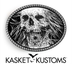 Heavy Metal Skull Belt Buckle – Gothic Horror Halloween Handmade Oval Buckle