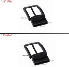 1 3/8&Prime;(35mm)-1.5&Prime;(40mm) Belt Buckle Replacement belt Buckle Reversible Classic B