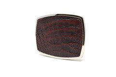 Caiman Belt Buckle, Exotic Belt Buckle, ( 1.5 ») Removable Western Buckle