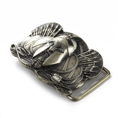 Spartan warrior german silver belt buckle, Military Ancient Greece, King Leonid