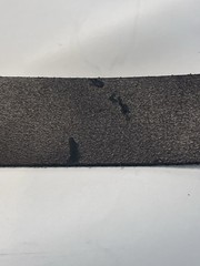 Womens Linea Pelle Black Leather Belt with Floral Buckle Large