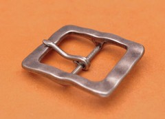 Heavy Duty Solid Antique Silver Center Bar Belt Buckle Fits 1-1/2&Prime; Leather Belts