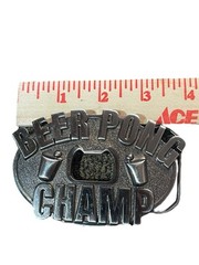 Kalan Beer Pong Champ w/ Built In Bottle Opener 2.5&Prime;x4&Prime; Oval Belt Buckle