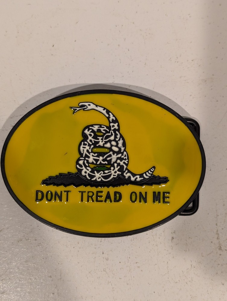 Don’t Tread on Me Belt Buckle Military Snake Gadsen Collector Patriot Snek USA