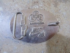 Vintage NIKE Air Force 1 AF-1 &rsquo;82 Belt Buckle Silver colored B R S Products 4×3