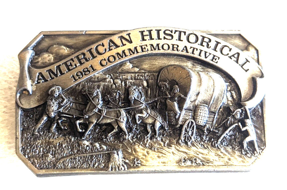 Wagons West American Commemorative Buckle – Siskiyou 1981 Limited Edition Brass