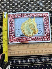 Western Buckle Gold Silver Red Horse Head Cowboy Buckle 2 » Hebilla Vaquero