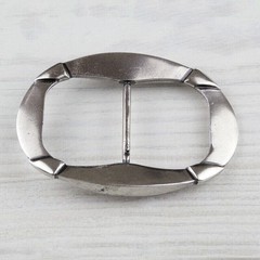 Oval Lifebuoy Belt Buckle Antique Silver Elegant Vintage Look Feminine