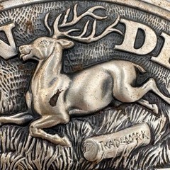 Vintage 1983 John Deere Belt Buckle 1876 Historical Trademark Moline Illinois