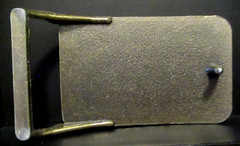 Borchert Ingersoll Road Grader Wheel Loader Leather Brass Belt Buckle Collector