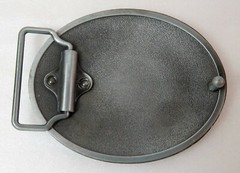 Belt Buckle Classic Southwest Pewter / Enamel Finish 1.5&Prime; Belt Size / Plate Type