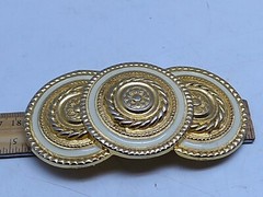 Lewis Nan Tiered Gold Tone Spiral Belt Buckle Multi-Colored