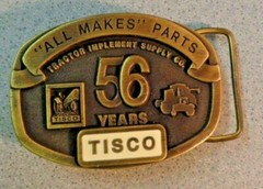 Vintage Spec Cast Belt Buckle TISCO TRACTOR SUPPLY COMPANY Limited Embossed