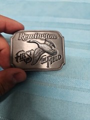Remington Arms Company « First In The Field » Belt Buckle 1980 Canada Goose VTG